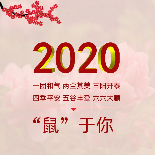 冬瑞春祺 非你莫“鼠” 祝您2020年元旦快乐！辽宁华兴橡塑制品有限公司